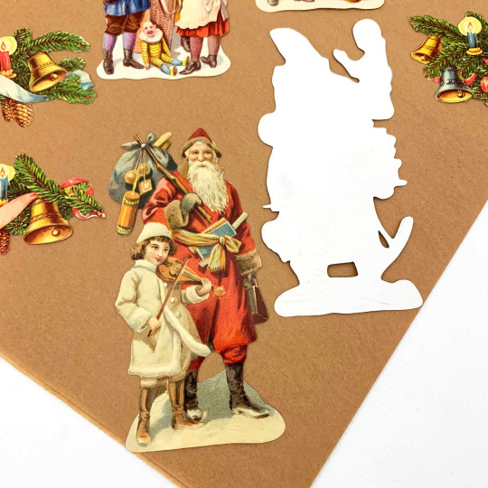 Classic Santa with Children Loose Christmas Paper Scrap Pack